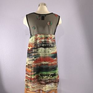 Urban mango sleeveless sheer top dress siz…